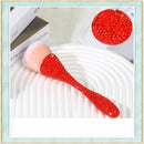 Premium Synthetic Fiber Blush Brush with Long Handle – Multi-Use Makeup Brush for Powder, Highlighter & Contouring