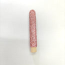 Detail shot of three individual wooden handles: large, medium, and small pure pink variants