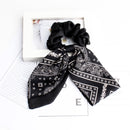 Black Cashew Satin Scrunchie B3-03  Variant