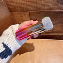 Close-up of stainless steel seam and polished weld joint