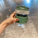 Tumbler shown with reusable straw cleaning brush