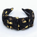 Ruched Black or Emerald Green Headband with Rhinestone Accents for Women