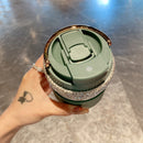 Tumbler in soft shadow gradient studio lighting