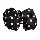Polka Dot Satin Hair Clip with Spring Clamp – Vintage-Inspired Korean Style Hair Accessory