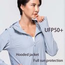 UPF 50+ UV Sun Protection Women's Clothing Zip Up  with Pocket Hoodie Long Sleeve Fishing Running Hiking Jacket Outdoor