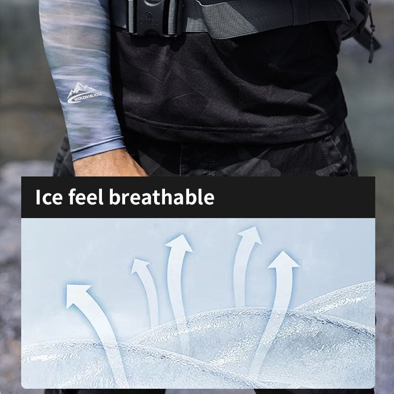 Ice Silk Sunscreen Sleeves Men's Outdoor Riding Fishing Non-slip Breathable Ice Sleeves