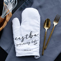 English Letters Thickened Heat Insulation Anti-scalding Microwave Oven Baking Gloves