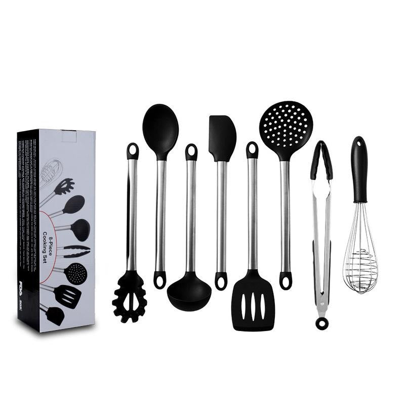 8Pcs Silicone Kitchenware Set Heat-Resistant Cookware Non-Stick