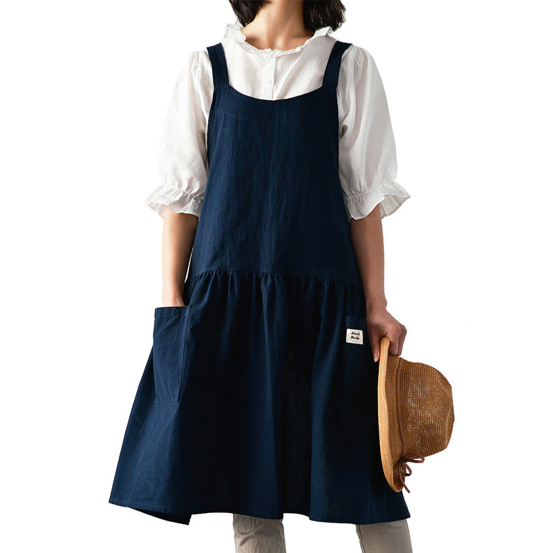 Kitchen Apron Cooking Waist Home Female Fashion Antifouling Vest-style Adult Work Overalls