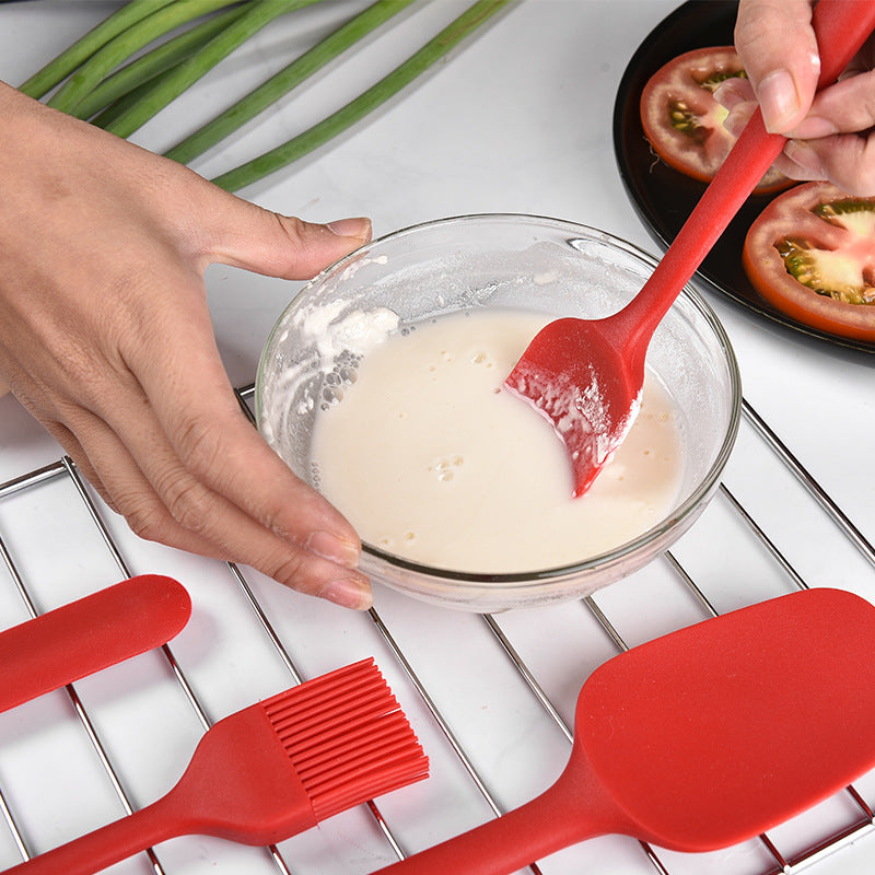 Silicone kitchenware 6-piece cream spatula set