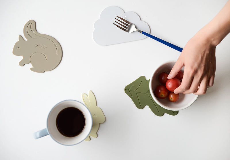 Cute Silicone Coaster Cartoon Children Nordic Baby Washable Cup Mat Insulation