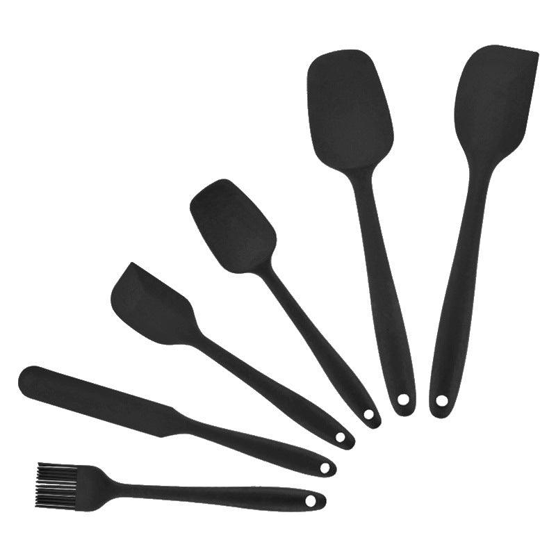 Silicone kitchenware 6-piece cream spatula set