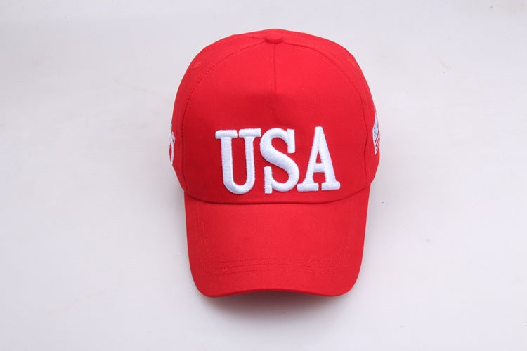 Trump 2024 Keep America Great Cap Adjustable Baseball Hat with USA Flag
