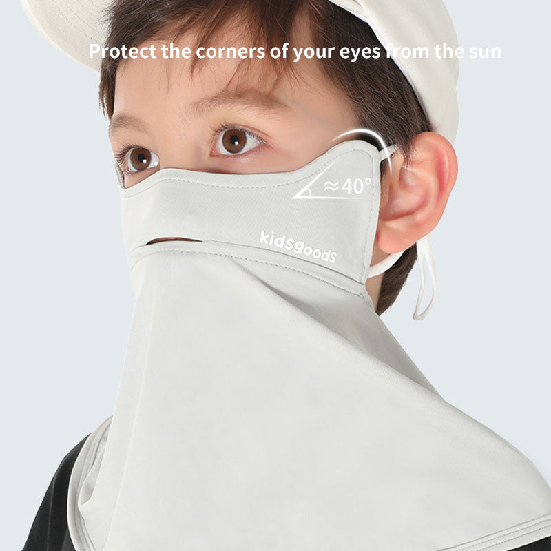 Kids Ice Silk Sunscreen Face Shield Eye Shield Sun Protection UV Exposure Nose Shawl Face Mask