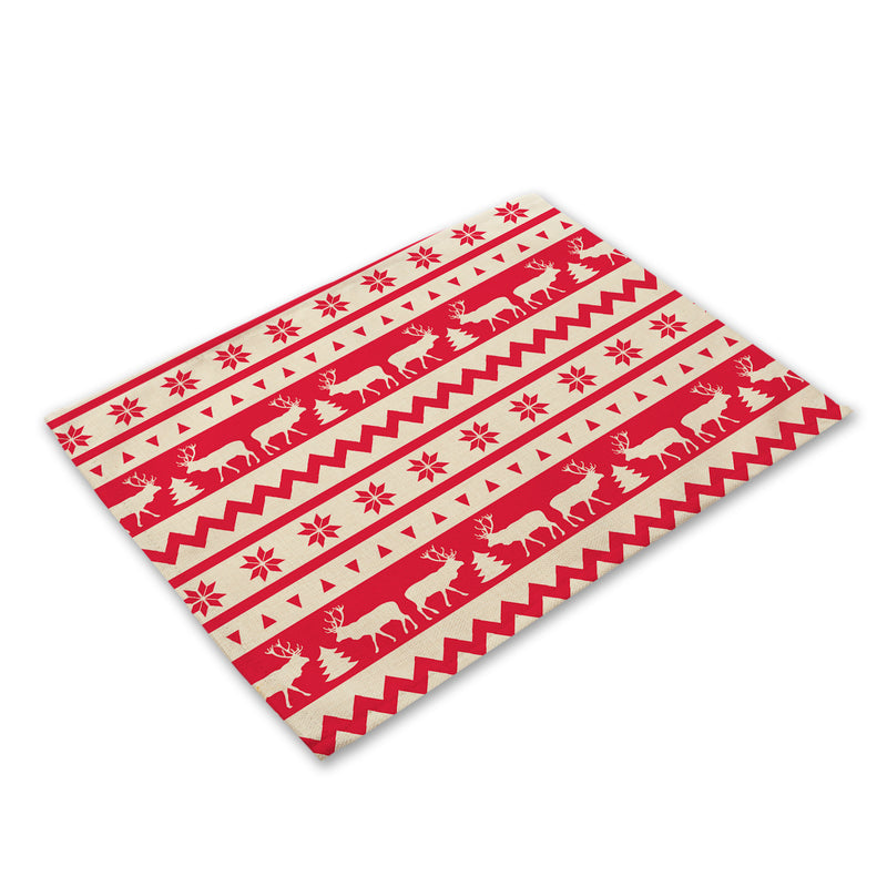 Christmas theme western placemat