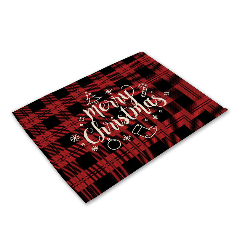 Christmas theme western placemat