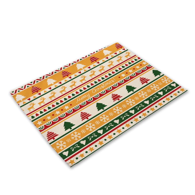 Christmas theme western placemat