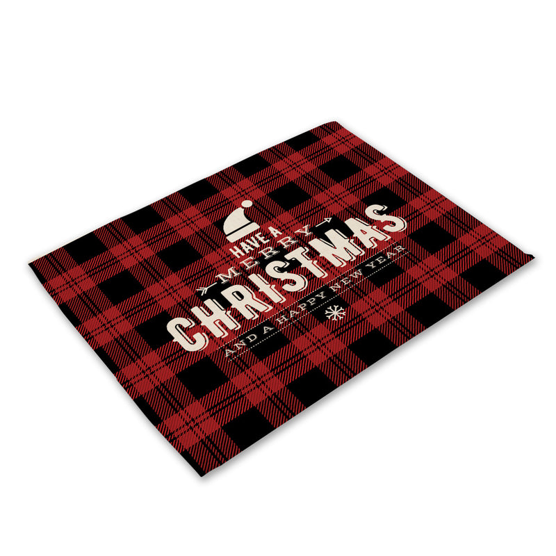 Christmas theme western placemat