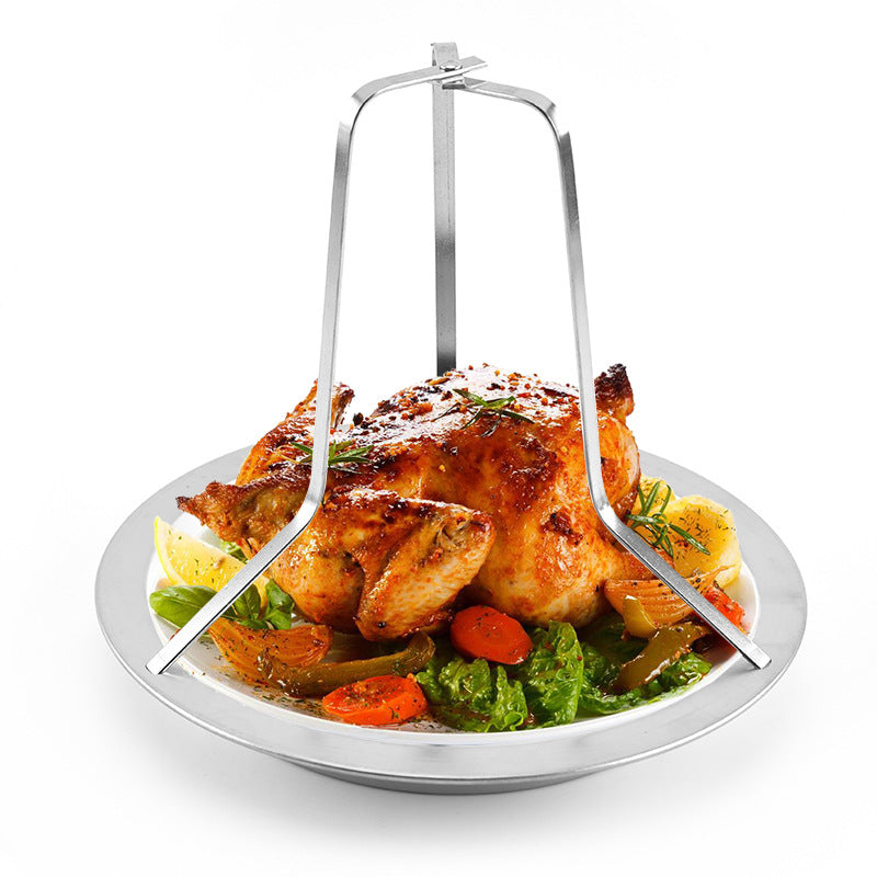 Stainless Steel Grilled Chicken Tray Non-stick Chicken Rack