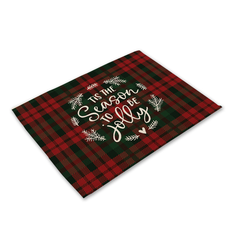 Christmas theme western placemat