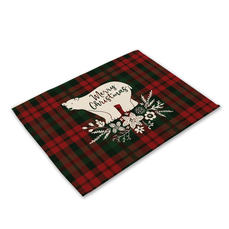 Christmas theme western placemat