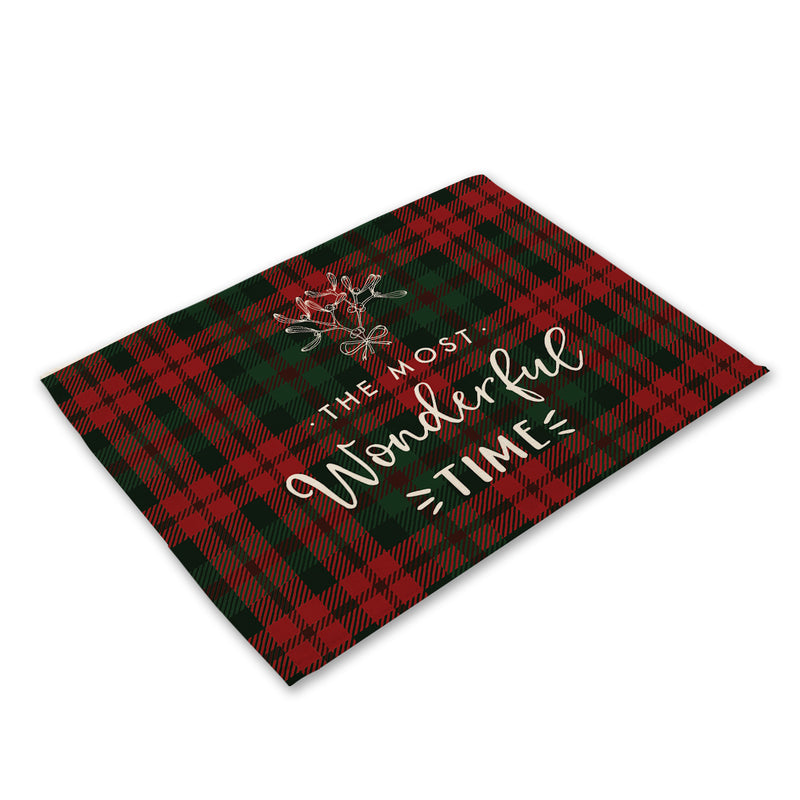 Christmas theme western placemat