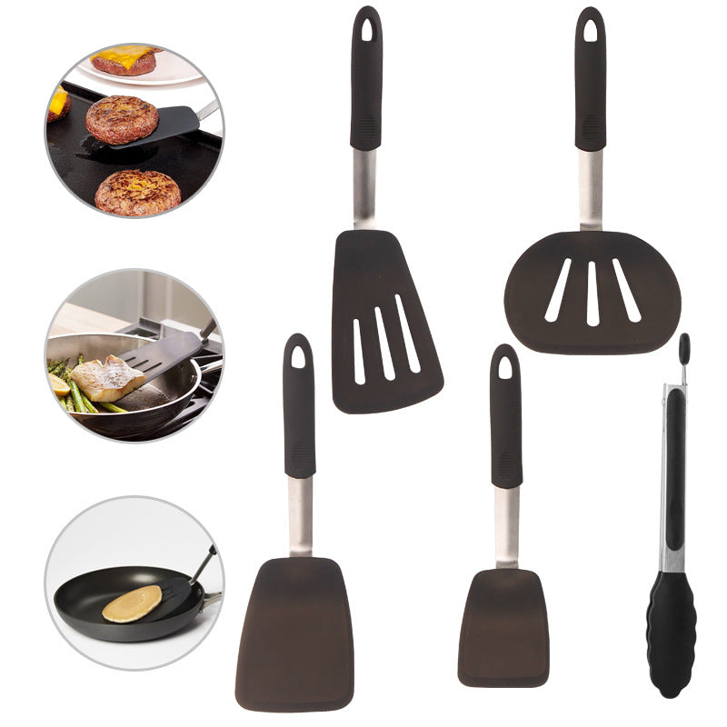 5 Piece Non-Stick Silicone Kitchen Utensil Set