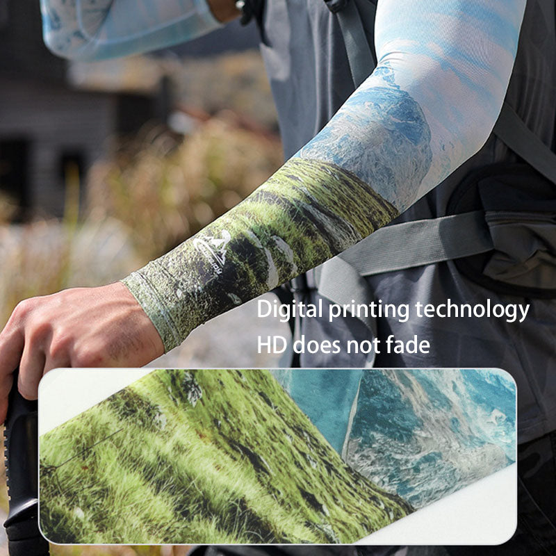 Ice Silk Sunscreen Sleeves Men's Outdoor Riding Fishing Non-slip Breathable Ice Sleeves