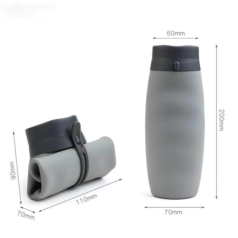 Portable Sports Bottle Portable Creative Silicone Folding Cup