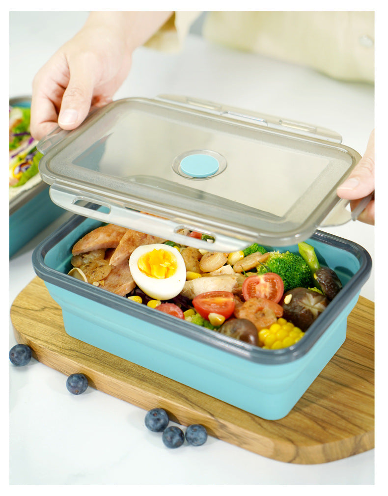 Portable Foldable Silicone Lunch Box 4 Pcs