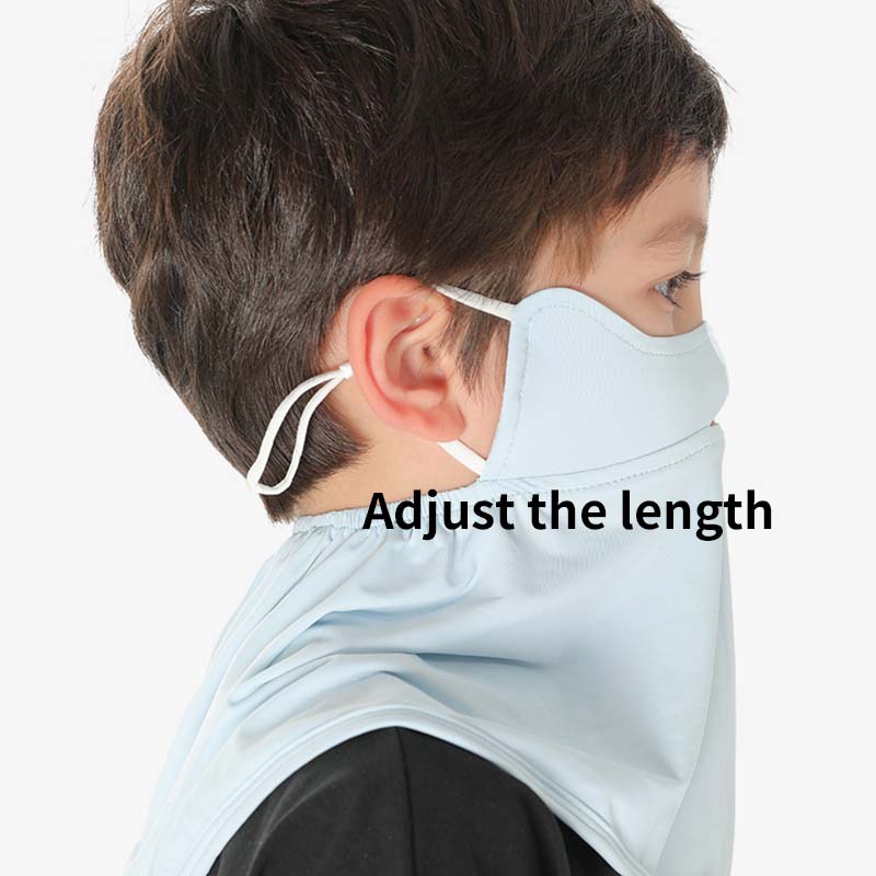 UPF50+Children's Ice Silk Sunscreen Face Shield Eye Shield Sun Protection UV Exposure Nose Shawl Face Mask