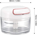 Picowe Mini Hand Easy Pull Food Processor Garlic Press, Hand Held Vegetable Chopper for Meat, Fruits, Nuts, Herbs, Onions, Garlic (170ML)