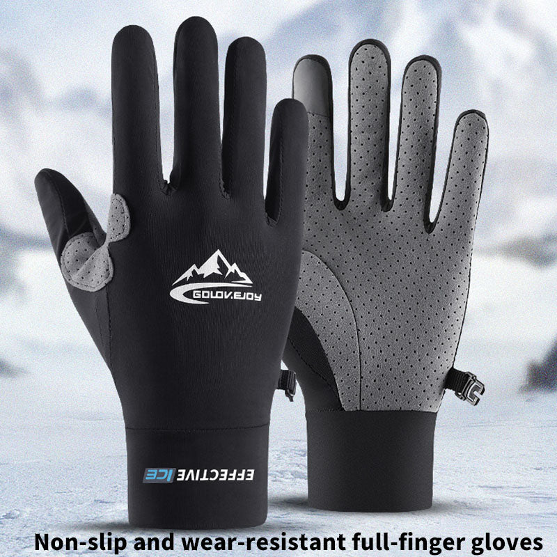 Cooling Cycling Gloves Full Finger Touch Screen for Women Men Breathable Non-Slip Motorcycle Mountain Bike Riding Gloves