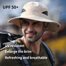 Summer outdoor men's hat sunscreen UV breathable fisherman hat fishing shade hiking cap