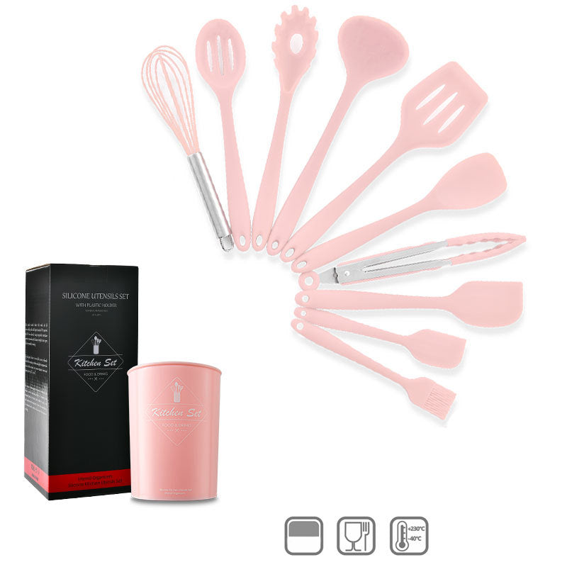 10-piece non-stick silicone spatula kitchen tool set  Kitchen Cooking Utensils Set