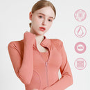 Women's Zip Up Lightweight Workout Athletic Crop Jacket Running Sports Yoga Cropped Top Seamless Fitted