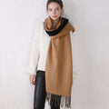 Cashmere-like Solid Color Double-sided Scarf Shawl