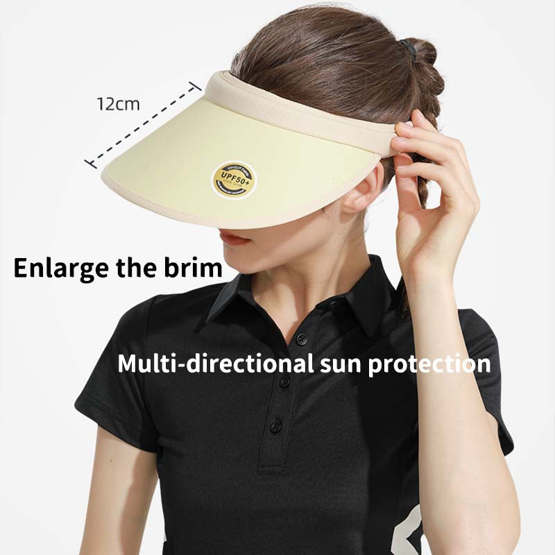 Sun Visor Hats Women Large Brim Summer UV Protection Beach Cap