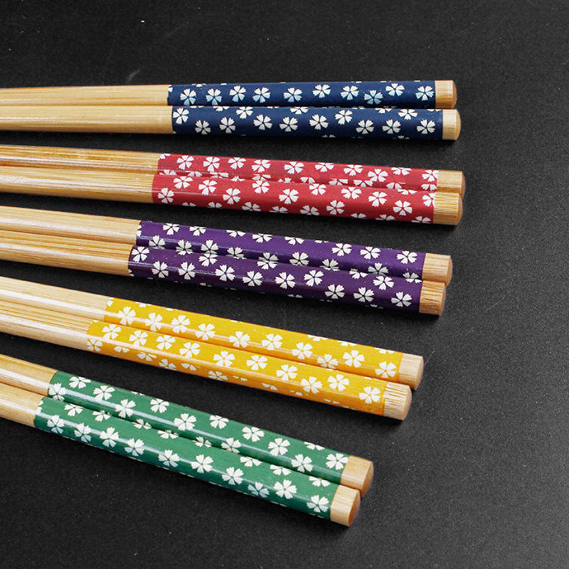 Reusable Chopsticks Japanese Natural Wooden Classic Style 5 Pairs