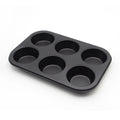 Muffin Cake Pan, 6-Cavity Non-Stick Cupcake Pan Bakeware for Oven Baking