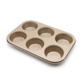 Muffin Cake Pan, 6-Cavity Non-Stick Cupcake Pan Bakeware for Oven Baking