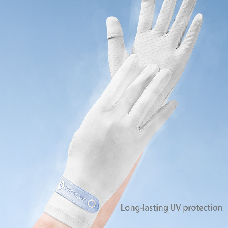 Sunscreen Gloves Summer Thin Women Driving Outdoor Riding Silicone Anti-Slip Breathable Anti-Ultraviolet rays