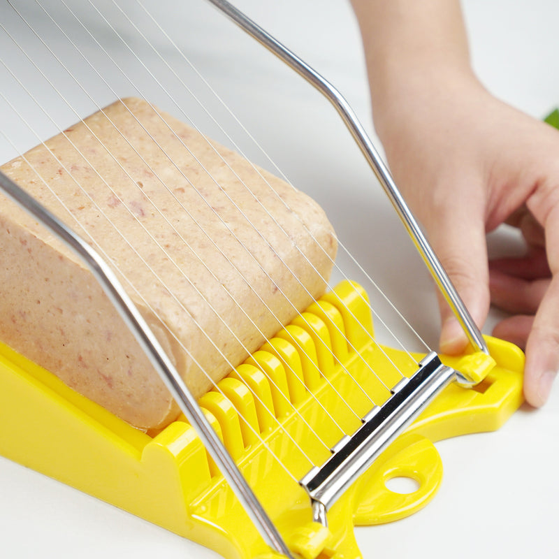 Luncheon Meat Slicer, Stainless Steel Wires Cuts 9 Slices