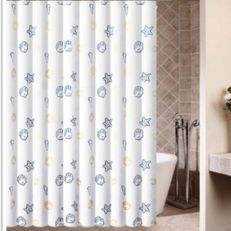 Ocean Print Waterproof Shower Curtain 180*180cm