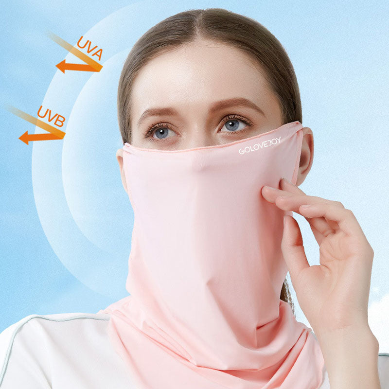 Outdoor Cycling Sunscreen Face Shield Women's Neck Shield Sun Protection UV Ice Silk Cold Hanging Ear Mask