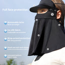 Summer Ice Silk Sunscreen Face Mask Full Face Female Frontal Neck UV Mask Removable Brim Face Kini