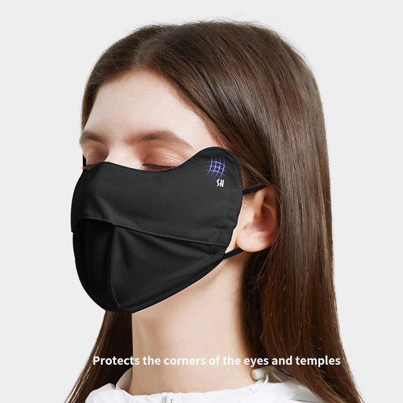 Sunscreen mask female face shield eye shield sun protection UV dustproof breathable ear-hanging anti-fog