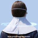 Summer Ice Silk Sunscreen Face Mask Full Face Female Frontal Neck UV Mask Removable Brim Face Kini