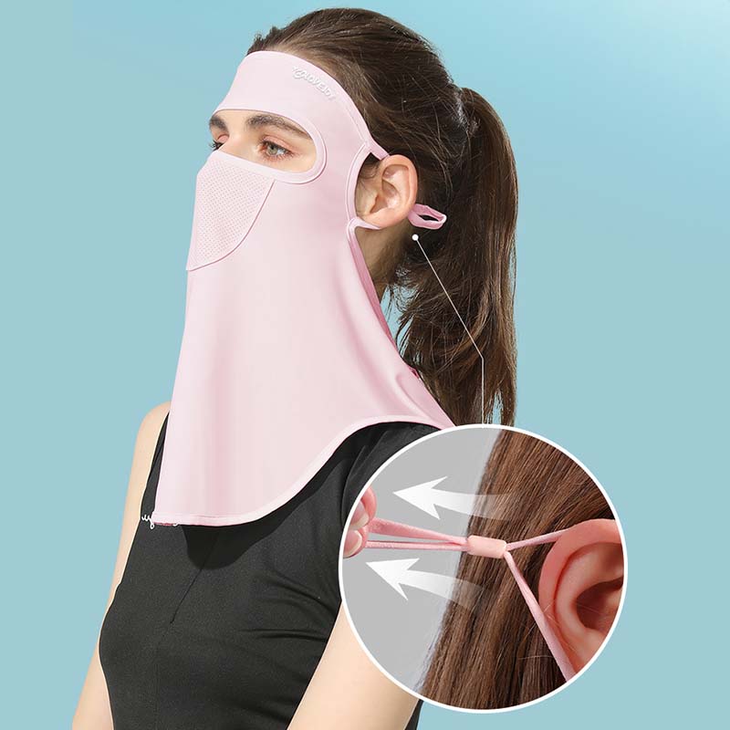 UPF 50+ Unisex Breathable Cooling Face Cover Sun UV Protection Earloop Neck Gaiter Scarf for Summer Outdoor Activities