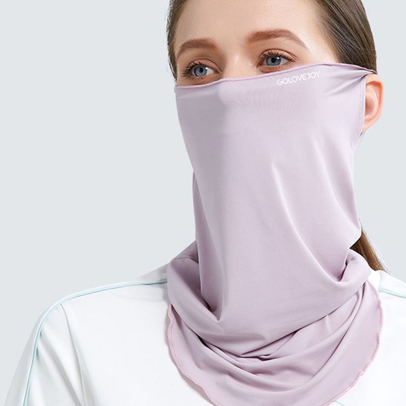 Outdoor Cycling Sunscreen Face Shield Women's Neck Shield Sun Protection UV Ice Silk Cold Hanging Ear Mask